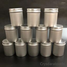 Gift Wrap 3 Sizes&4 Sets Aluminium Storage Spices Case Coffee Candy Tea Jars Set Round Metal Lip Tins For