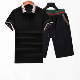 Herrespår t -shirt -stycke Set Short Sleeve Beach Shorts Suits Fashion Letter Print Casure Running Walking Sports Suit M -3XL A16
