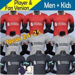 24 25 Soccer Jerseys The RedsMohamed Salah Darwin Nunez 2024 Home Away Men Football Shirts Kids Kits Dominik Szoboszlai Andy Robertson Alisson Becker Joe Gomez Joel