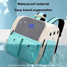 Cat Carriers Oxford Cloth Space Backpack Carrier Bag Large Capacity Double Shoulder Portable Foldable Travel Outdoor Pet Accessories