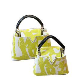 24ss Women Leather Capucines Bags Diagonal Crossbody Bag For Ladies Luxury Designer Handbag Card Holder Outdoor Travel Wallet Messenger 27cm & 20cm