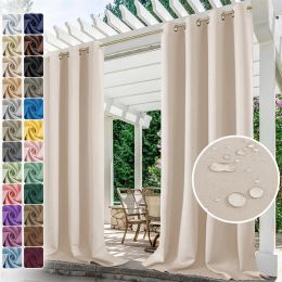 Curtains Waterproof Outdoor Sheer Curtain Colorful Shade Curtains Decoration Window for Living Room/Garden/Balcony/Kitchen/Bedroom