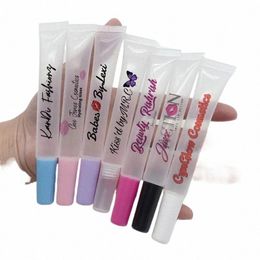 wholesale Lg Slim 15ml Lip Gloss Squeeze Tubes Lipgloss Bottles Custom Logo Lipstick Lipbalm Ctainers Cosmetic Packaging y9LF#