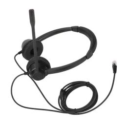 Earphones Headset Rj9 Telephone Headset Noise Cancelling Binaural Corded Cell Phone Headphone with Mic for Voip Phone Landline