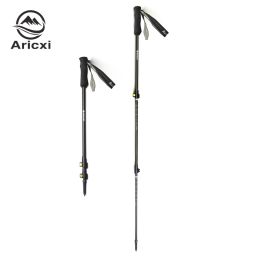 Sticks Aricxi Flip Locks Ultralight adjustable Trekking Pole Hiking Pole Trail Running Walking Stick Carbon Fiber