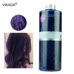 Colour 500ml Hair Dye Cream Fashion Blue Hair Waxing Mud DIY Temporary Styling Hair Colour Cream No Damage Easy Wash Purple Hair Dye Wax