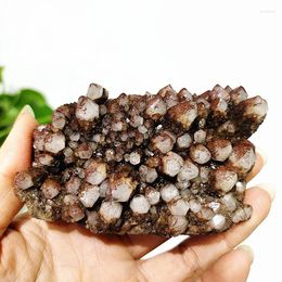 Decorative Figurines Natural Crystal Cluster Stone L Mineral Specimen Home Decoration Spirit Quartz Wrapped Silver Mountain Magic And