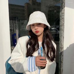 Berets Lightweight Korean For Women Girl Summer Nylon Mesh Bucket Hat Sun Cap Protection Visor