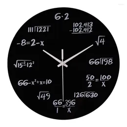 Wall Clocks "Silent Mathematical Equations Polytechnic Digital Clock: Minimalist Elegance For Modern Spaces Fashionable High-End