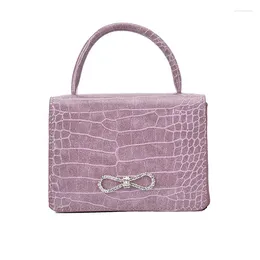Bag 2024 Small Female Lipstick Urban Simple Crocodile Pattern Shoulder Fashion Chain Purses And Handbags