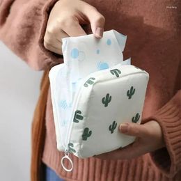 Storage Bags Women Sanitary Napkin Pad Pouch Tampons Girl Makeup Lipstick Cotton Key Cosmetic Travel Organiser