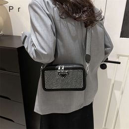 Broadband Crossbody Bag Popular Diamond Womens New Fashion Camera Single Shoulder Small Square Bag
