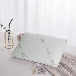 Bamboo fiber slow rebound bread memory pillow for protection space cotton invisible zipper design single person adult pillow c 240320