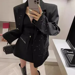 Women's Suits SuperAen Drill Long Sleeve Suit Coat For Spring And Autumn 2024 Look Loose Blazer