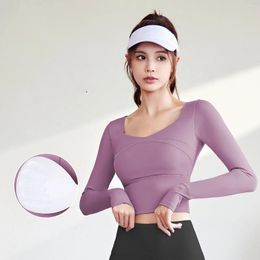 Active Shirts Yoga Clothes Women's Sports Tops Quick-drying Nude Fitness Tight-fitting Short Umbilical Running