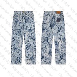 FW European and American style autumn/winter letter jacquard distressed jeans, LL heavyweight fashionable pants, versatile jeans free of shipping