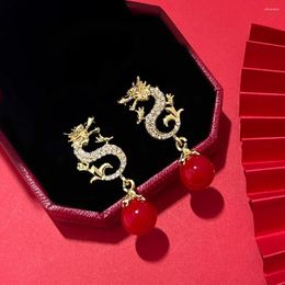 Dangle Earrings Chinese Style Vintage Dragon For Women Year Animal Totem Earring Girls Party Personality Jewelry Gift