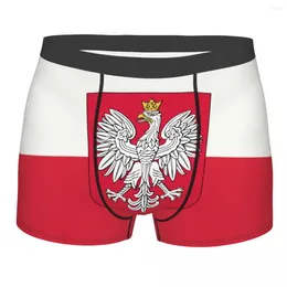 Underpants Kingdom Of Poland Flag Underwear Male Sexy Print Polska Coat Arms Boxer Briefs Shorts Panties Breathbale