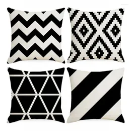 Pillow Single-sided Printed Covers Decorative Throw Pillowcase Geometric Pattern Set Super Soft Wear For Home