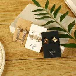 Jewellery Pouches 6 9cm 100pcs/lot Eco-friendly Necklace Display Card Pure Colour Earring Custom Logo Wholesale