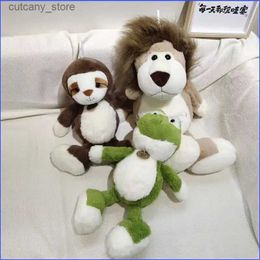 Stuffed Plush Animals 35/50cm Cute Animal Plushies Toy New Soft Frog Panda Hippo Ephant Monkey Koala Lion Sloth Stuffed Dolls Kawaii Christmas Gifts L240320