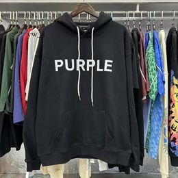 Purple Brand Hoodies Men Designer Hoodie High Street Streetwear Women Men Hooded Sweatshirts Letter Sticker Multicolor Hoodies 100% Cotton Us Size 8530