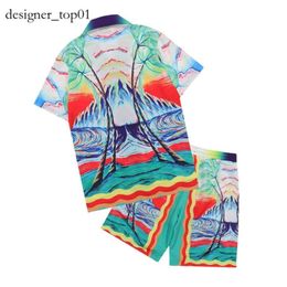 Fashion Brand Designer Mens T Shirt Casa Blanca Summer High-quality Hip Hop Top Dress Shirt Slim Fit Men Casual Clothing Topquality Short Sleeve Shirt 2793