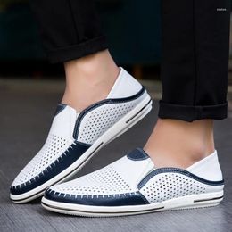 Casual Shoes Men Genuine Leather Male White Sneakers Handcrafted Brand Loafers Breathable 2024