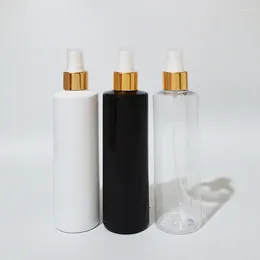 Storage Bottles 20pcs 250ml Empty Black PET Bottle With Gold Spray Pump Multicolor Perfume Atomizer Container For Cosmetic