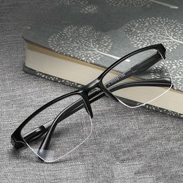 Sunglasses Men Reading Glasses Fashion Presbyopic Women 0.25 To 4.0 Ultralight Square Half Frame Clear For