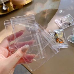 Storage Bags Transparent PVC Jewelry Pouches Anti-Oxidation Bag For Earring Necklace Bracelet Display Packaging