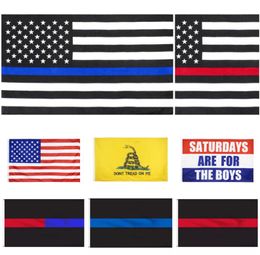 DHL America Presidential Election Flag Presidential Campaign Banner 90150cm US Flags Blue Line USA Flags Dont Tread on Me Gadsden1619770