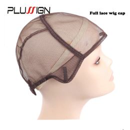 Hairnets Invisible Hd Lace Wig Caps For Making Wigs Transparent Full Swiss Lace Cap With Adjustable Strap For Making Human Hair Lace Wigs