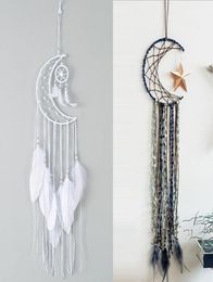 Large Dream Catcher Half Moon Shape Kids Wall Hanging Decoration Handmade White Feather Dreamcatchers for Wedding Craft Gift4451852