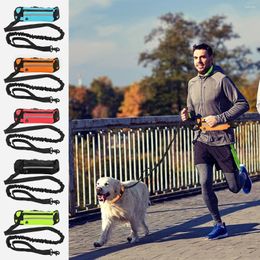 Dog Collars Sports Waist Traction Rope Hands Free Leash Bag Running Durable Waste Training