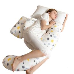 Pregnancy Pillow For Side Sleepers Nursing Comfortable Cotton Pregnant Women Body Pillow Support Waist Cushions 240313