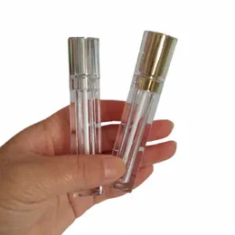 10/30pcs Lipgloss Ctainers Empty 8ml Plastic Clear Square Cosmetic Refill Bottle Luxury Gold Sier Lid Liquid Lipstick Tubes h0hD#