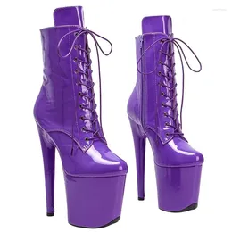 Dance Shoes 20CM/8inches PU Upper Modern Sexy Nightclub Pole Peep Toe High Heel Platform Women's Ankle Boots 291