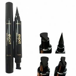 double-headed Eyeliner Stamp 2 In1 Quick-drying Liquid Eyeliner Waterproof Easy-to-use Stamp Eye Liner Black Smooth Eye Makeup D5uu#