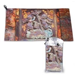Towel Pere La Chaise Cherubs Quick Dry Gym Sports Bath Portable Anchor Sea Soft Sweat-Absorbent Fast Drying Pocket Comfortable