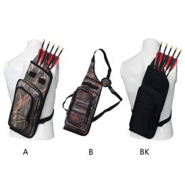 Bags Arrow Quiver Adjustable Archery Bag Hunting Back Arrow Quiver Tube with Back Strap Archery Arrow Case Holder Drop Shipping