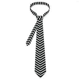 Bow Ties Mens Tie Geometry Print Neck Black And White Line Retro Casual Collar Design Business Quality Necktie Accessories