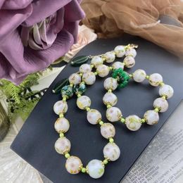 Necklace Earrings Set Vintage Court Style Cloisonne With White Eye Old Material Bracelet