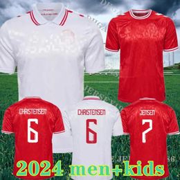 2024 Denmark soccer jersey 24 25 ERIKSEN HOME RED AWAY WHITE KJAER HOJBJERG CHRISTENSEN SKOV OLSEN BRAITHWAITE DOLBERG football Shirts JJ 3.24