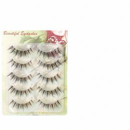 5 Pairs Makeup Tools Fasle Eyeles Set Lg Thick False Eyeles Fake Eye Les Extensi Lg Thick Natural Looking 23U3#