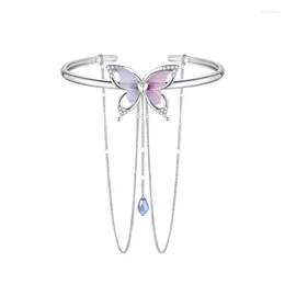 Link Bracelets Butterfly Tassel Arm Ring Female Niche Design Advanced Sense Bracelet 2024 Body Chain