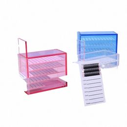 5 Layers Eyel Storage Box Acrylic Pallet False Eyeles Case Holder L Extensi Supplies Display Stand Makeup Tools 826D#