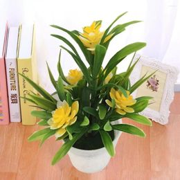 Decorative Flowers Elegant 1 Pcs Household Lifelike With Pot Bright Colour Potted Ornaments Artificial Flower Simulated Home Decor