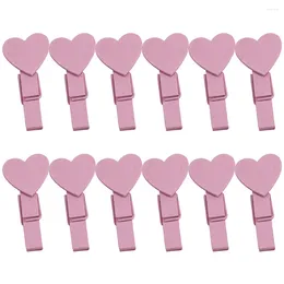 Frames 50 Pcs Heart Decoration Clip Mini Wooden Clips Snack Bag Po Display Clothespins Birch For Crafts