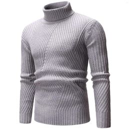 Men's Sweaters Mens Crew Neck Sweater Solid Color Slim Knitted Pullover Autumn Winter Soft All-Match Jumper Elastic Basic Thermal Unterwear